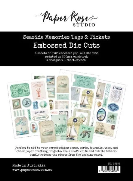 Seaside Memories - Embossed Die Cuts - Tags & Tickets 1
