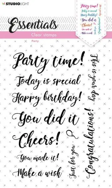 Sentiments/Wishes - Party Essentials - Clear Stamps 1