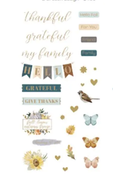 Serenade Of Autumn Collection - Autumn Chipboard Stickers 1