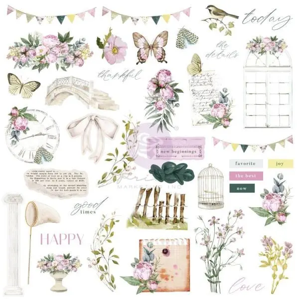 Serene Petals - Ephemera - Vintage Flutter 1