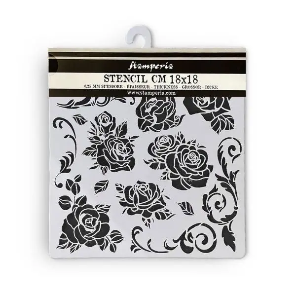 Shabby Rose - Stencil - Rose Pattern 1