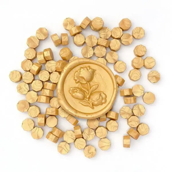 Shimmer Gold Wax Beads 1