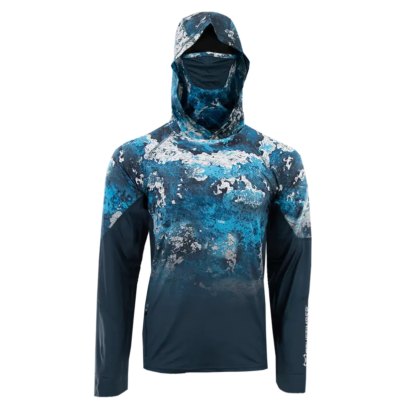 Sightcast All-In-One Gradient Hoodie - Rift Camo/Steel Blue 1