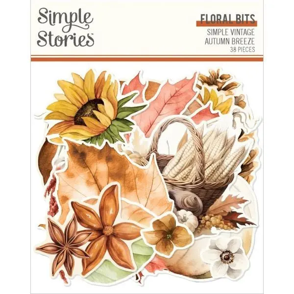 Simple Vintage Autumn Breeze - Floral Bits & Pieces 1