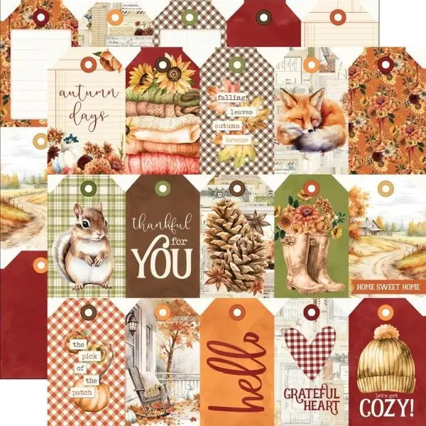 Simple Vintage Autumn Breeze - Tag Elements 1