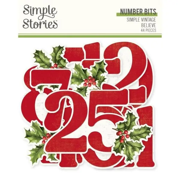 Simple Vintage Believe - Number Bits & Pieces 1