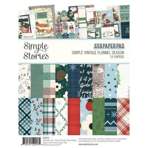 Simple Vintage Flannel Season - 6X8 Paper Pad 1