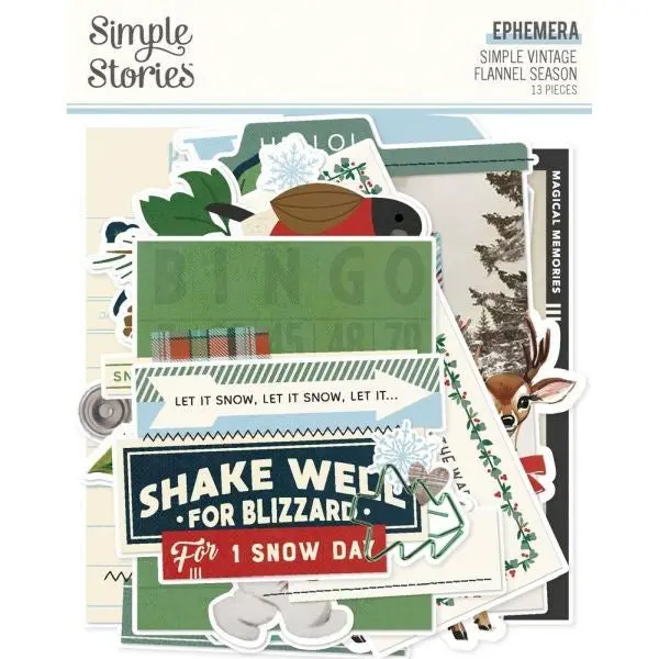 Simple Vintage Flannel Season - Ephemera Bits & Pieces 1