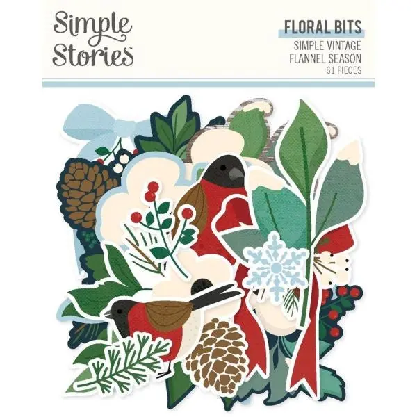 Simple Vintage Flannel Season - Floral Bits & Pieces 1