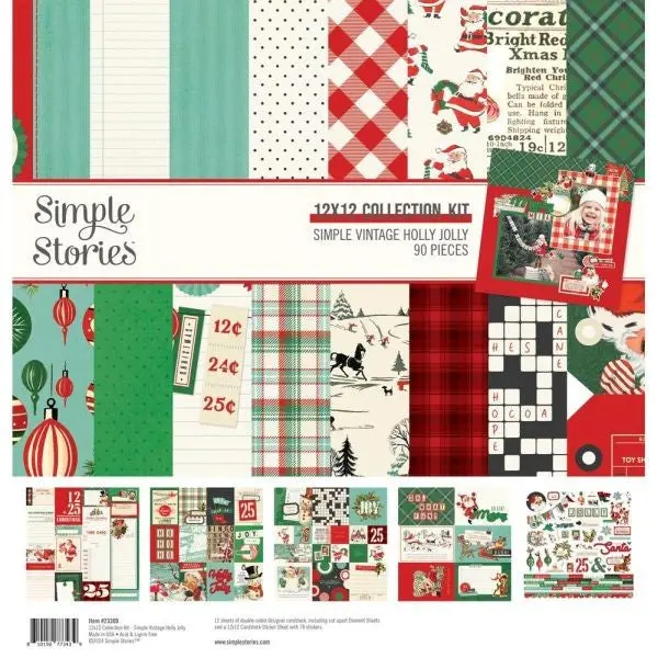 Simple Vintage Holly Jolly - 12X12 Collection Pack 1