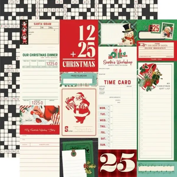 Simple Vintage Holly Jolly - Journal Elements 1