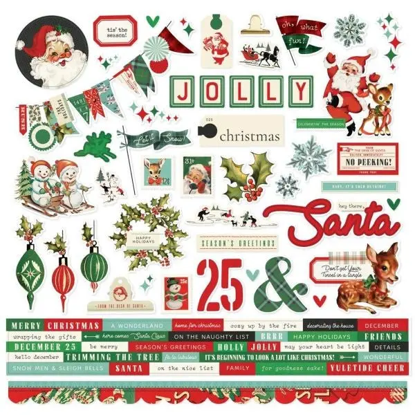 Simple Vintage Holly Jolly - Stickers 1