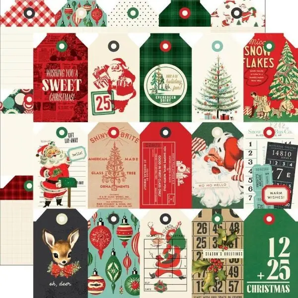 Simple Vintage Holly Jolly - Tag Elements 1