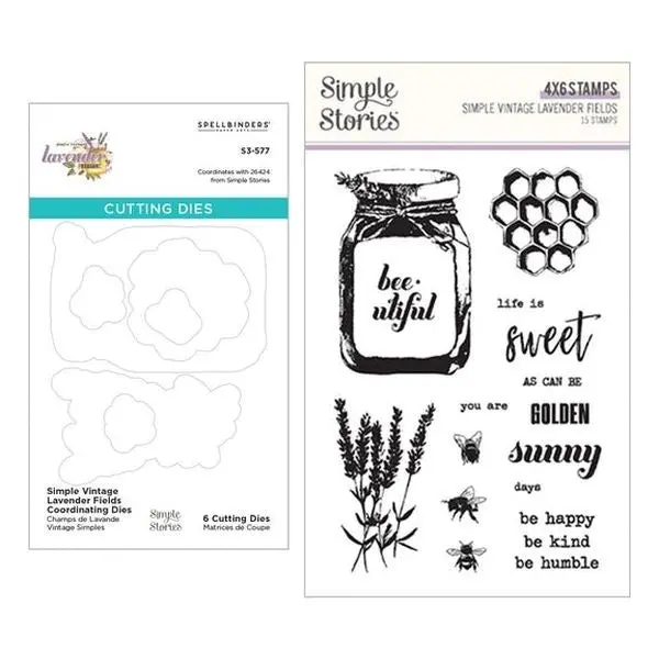 Simple Vintage Lavender Fields Stamp & Die Bundle 1