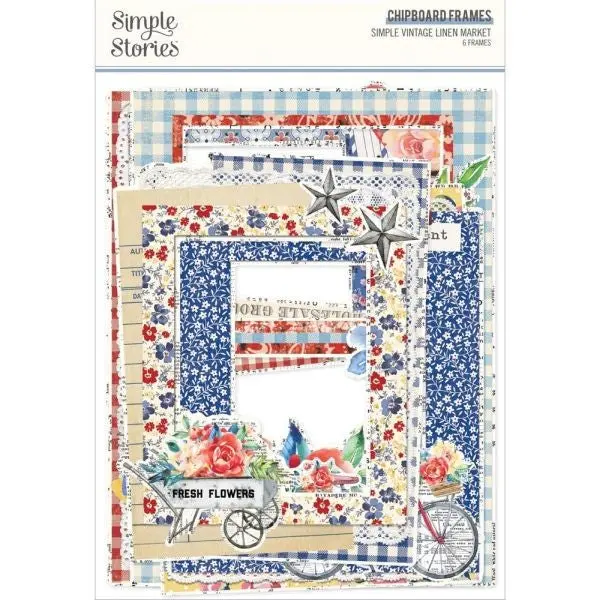 Simple Vintage Linen Market - Chipboard Frames 1