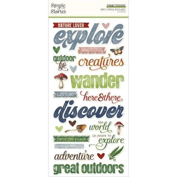 Simple Vintage Woodlands - Foam Stickers 1
