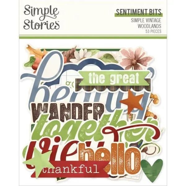 Simple Vintage Woodlands - Sentiment Bits & Pieces 1