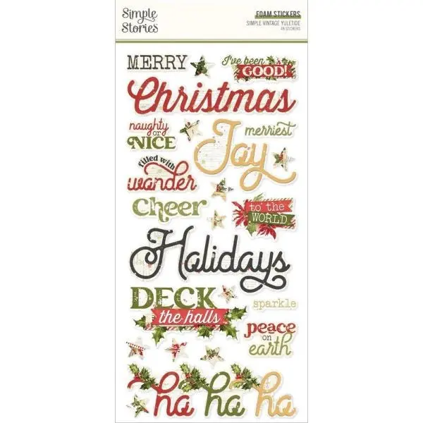 Simple Vintage Yuletide - Foam Stickers 1