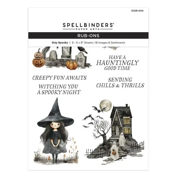 Simply Made Collection - Stay Spooky Rub-On Sheets 1