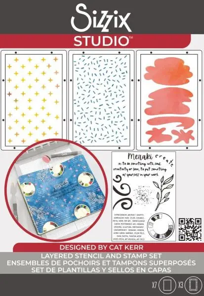 Sizzix Studio - Stamp & Stencil Set - Create 1