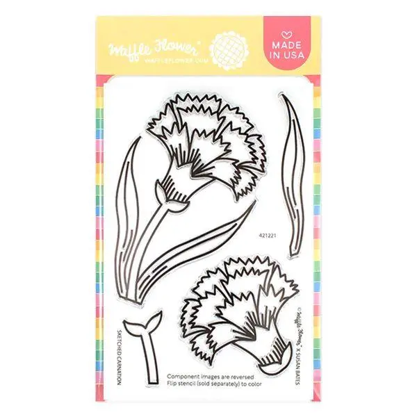 Sketched Carnation Clear Stamp Set 1