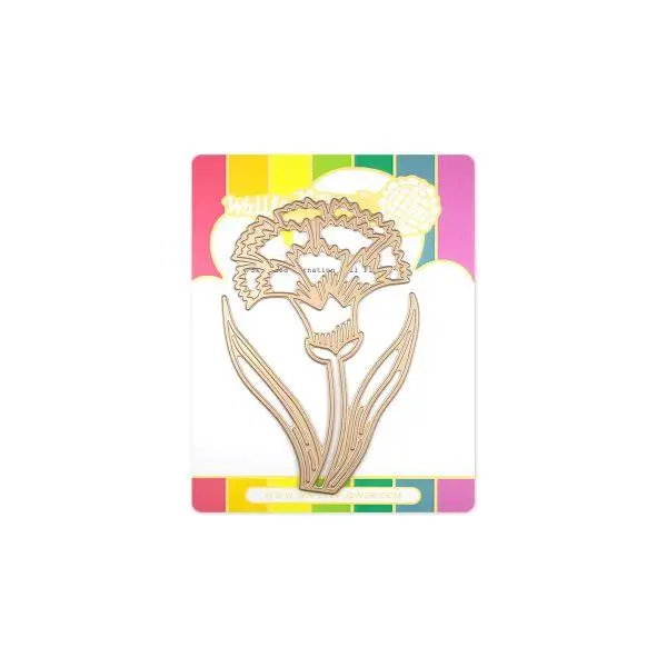 Sketched Carnation Hot Foil Plate 1