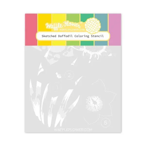 Sketched Daffodil - Coloring Stencil 1