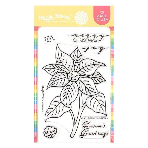 Sketched Poinsettia - Clear Stamp Set 1