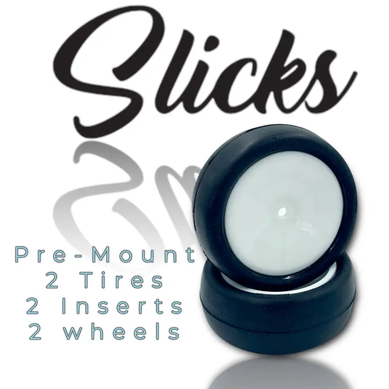 Slick 2Wd 2.2'' Front Tires Pre-Mount White 1