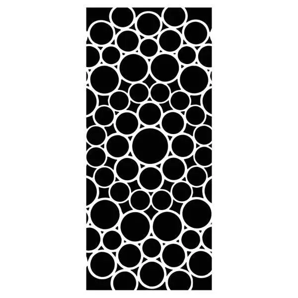 Slimline Stencil - Bubbled Circle 1