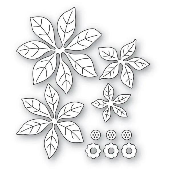 Small Poinsettia Layers Die 1