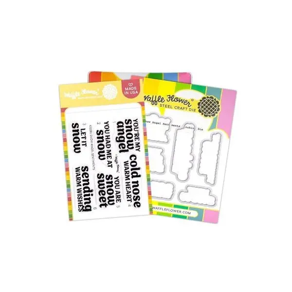 Snow Angel Sentiments - Stamp & Die Combo 1