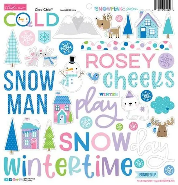 Snowflake Season - Chipboard Stickers 1
