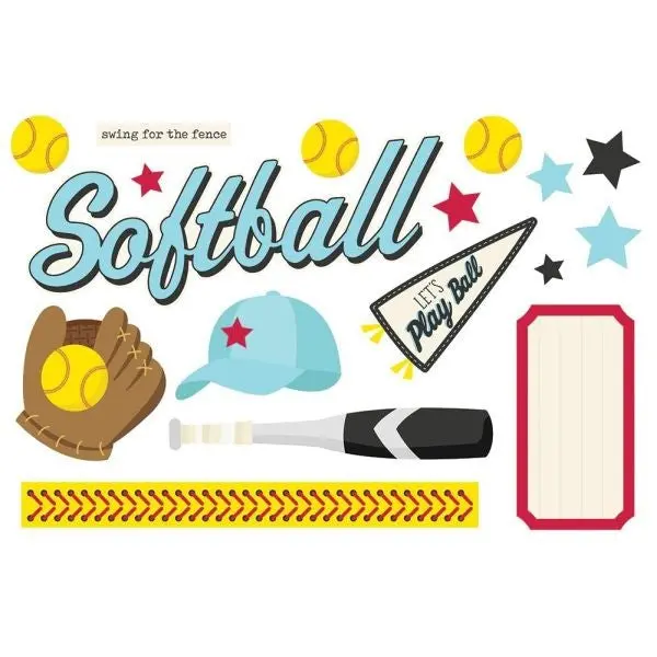 Softball - Simple Page Page Pieces 1