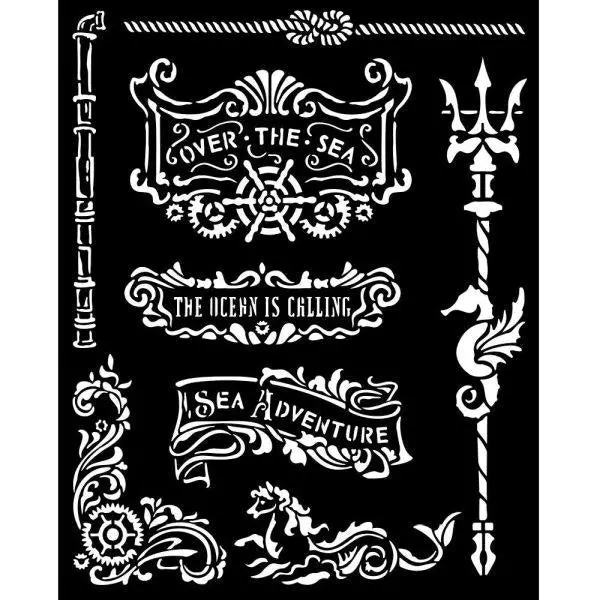 Songs Of The Sea - Stencil - Plates & Trident 1