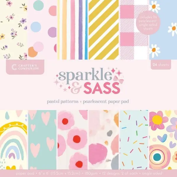 Sparkle & Sass - Pastel Patterns - 6X6 Paper Pad 1