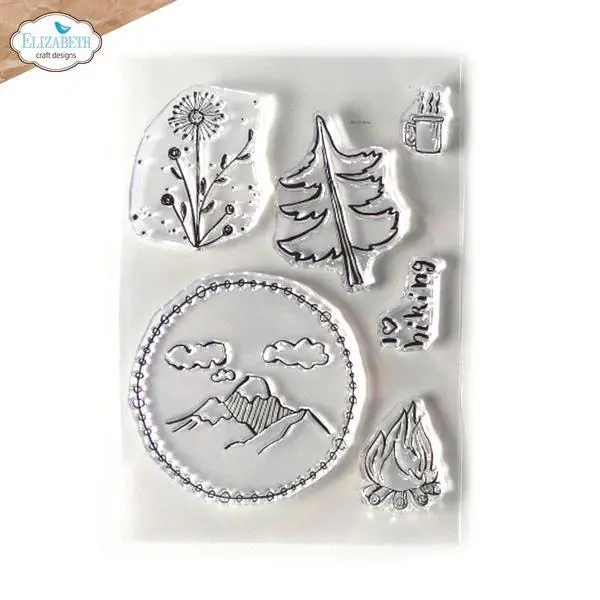 Sparkling Winter Art Journal Collection - Hiking - Clear Stamps 1
