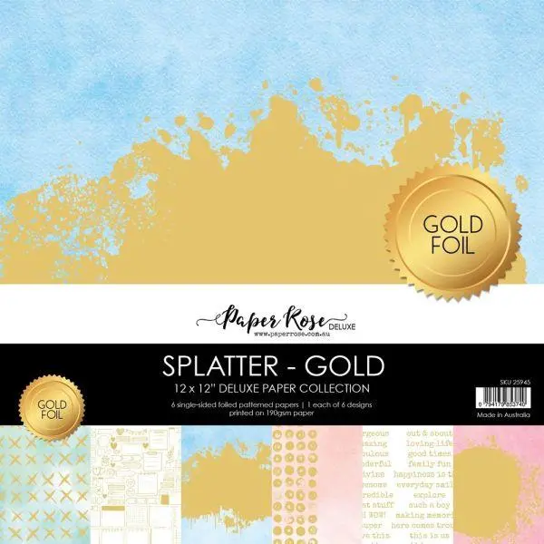 Splatter - Gold Foil - 12X12 Collection Pack 1