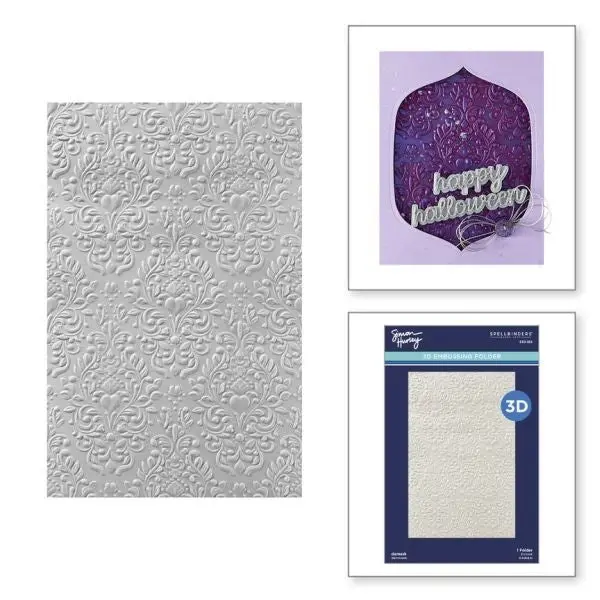 Spooktacular Collection - Damask 3D Embossing Folder 1