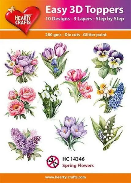 Spring Flowers - Easy 3D Toppers 1