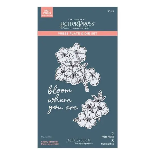Spring In Kyoto Collection - Cherry Blossoms Betterpress Plate & Die Set 1