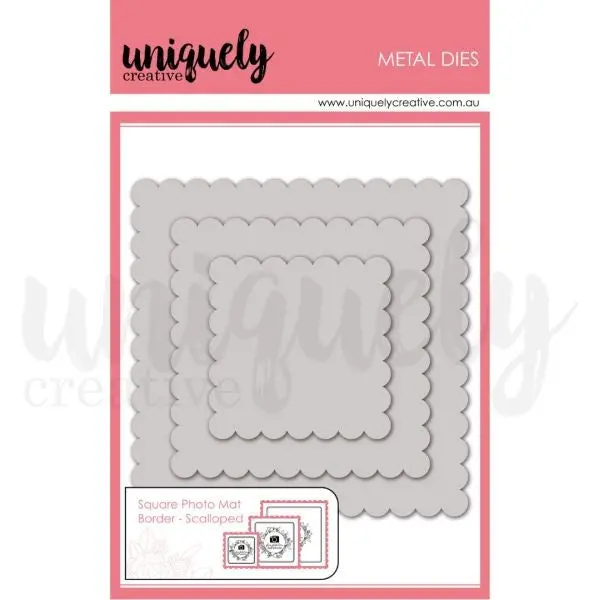 Square Photo Mat Border Dies - Scalloped 1