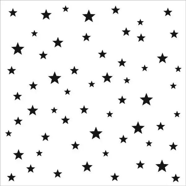 Starry Stars - 6X6 Stencil 1
