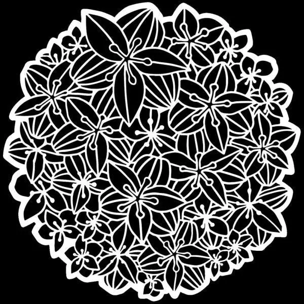 Stencil - 12X12 - Peruvian Daisy 1