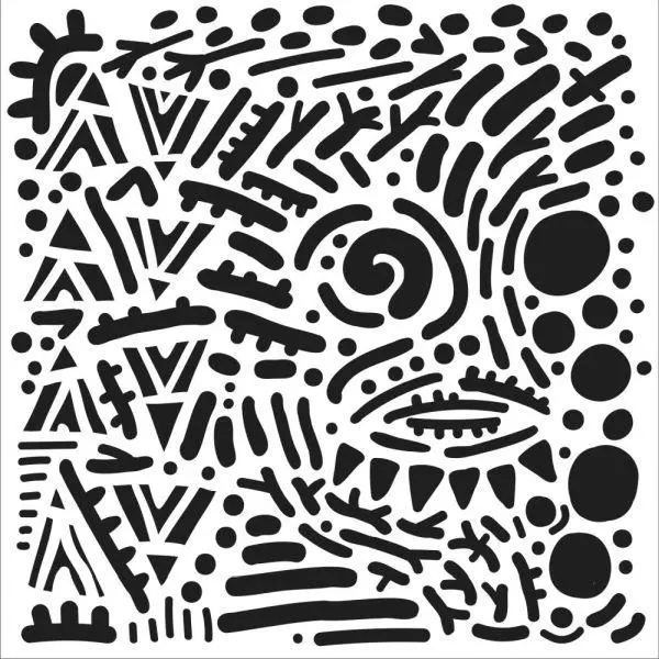 Stencil - 6X6-Mystical Doodles 1