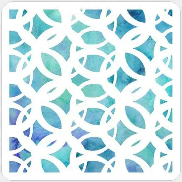 Stencil - 6X6 - Overlapping Rings 1