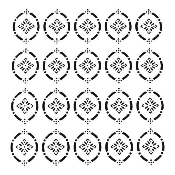 Stencil - 6X6 - Pointelle 1