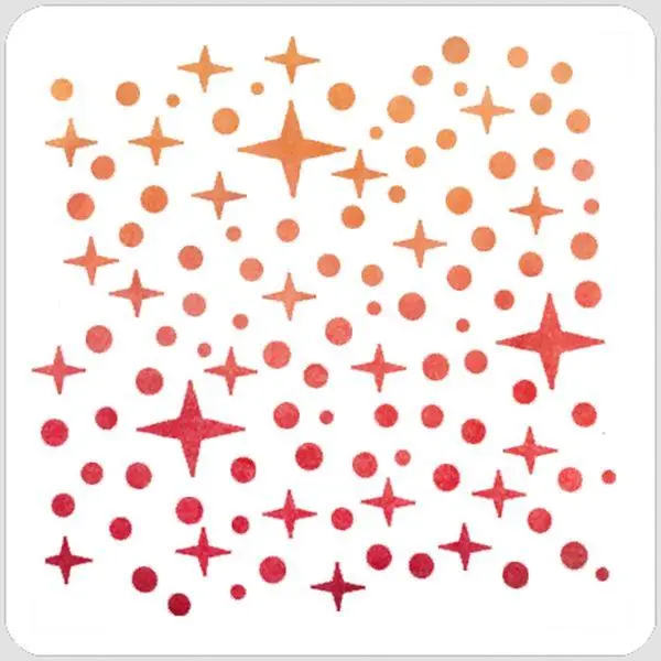 Stencil - 6X6 - Twinkle Stars 1