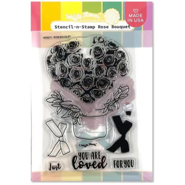 Stencil-N-Stamp Set - Rose Bouquet 1
