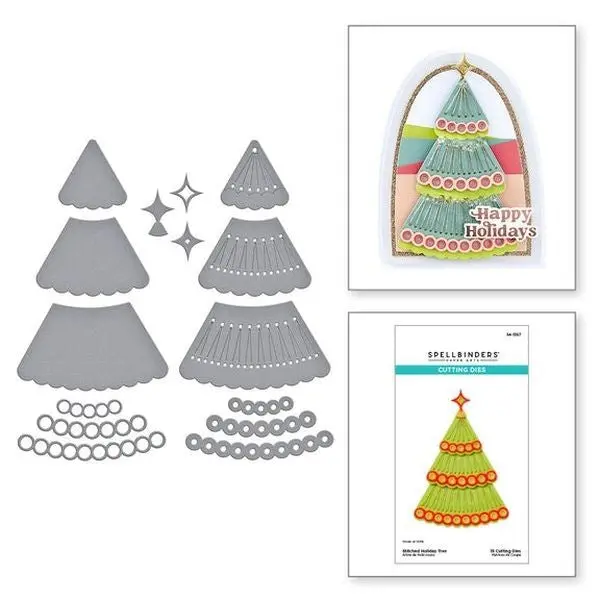 Stitched Bright Collection - Stitched Holiday Tree Dies 1